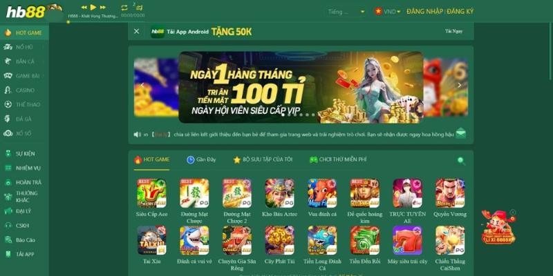 HB88 được đánh giá 5 sao về giao diện và âm thanh website đỉnh cao